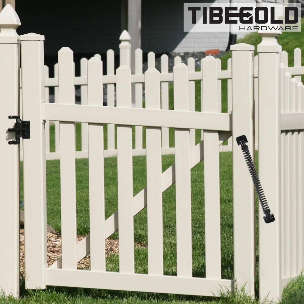 11-1/2" Gate Spring Self Closing, Heavy Duty Black Door Closer Spring, Adjust...