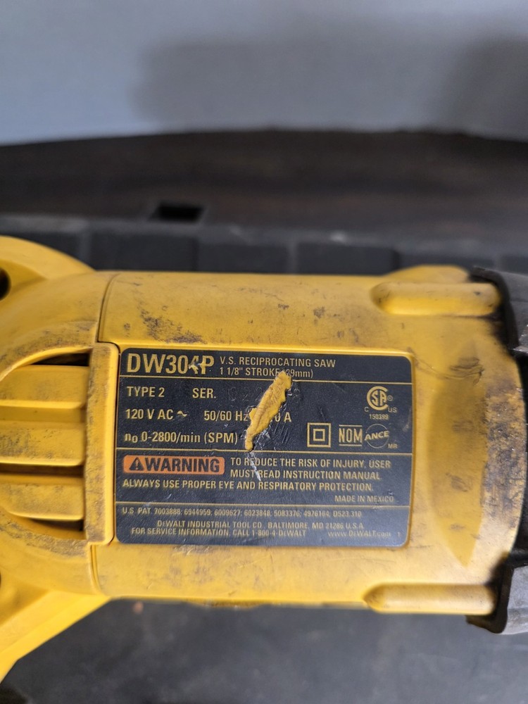 DeWalt DW304P Corded Reciprocating Saw with case