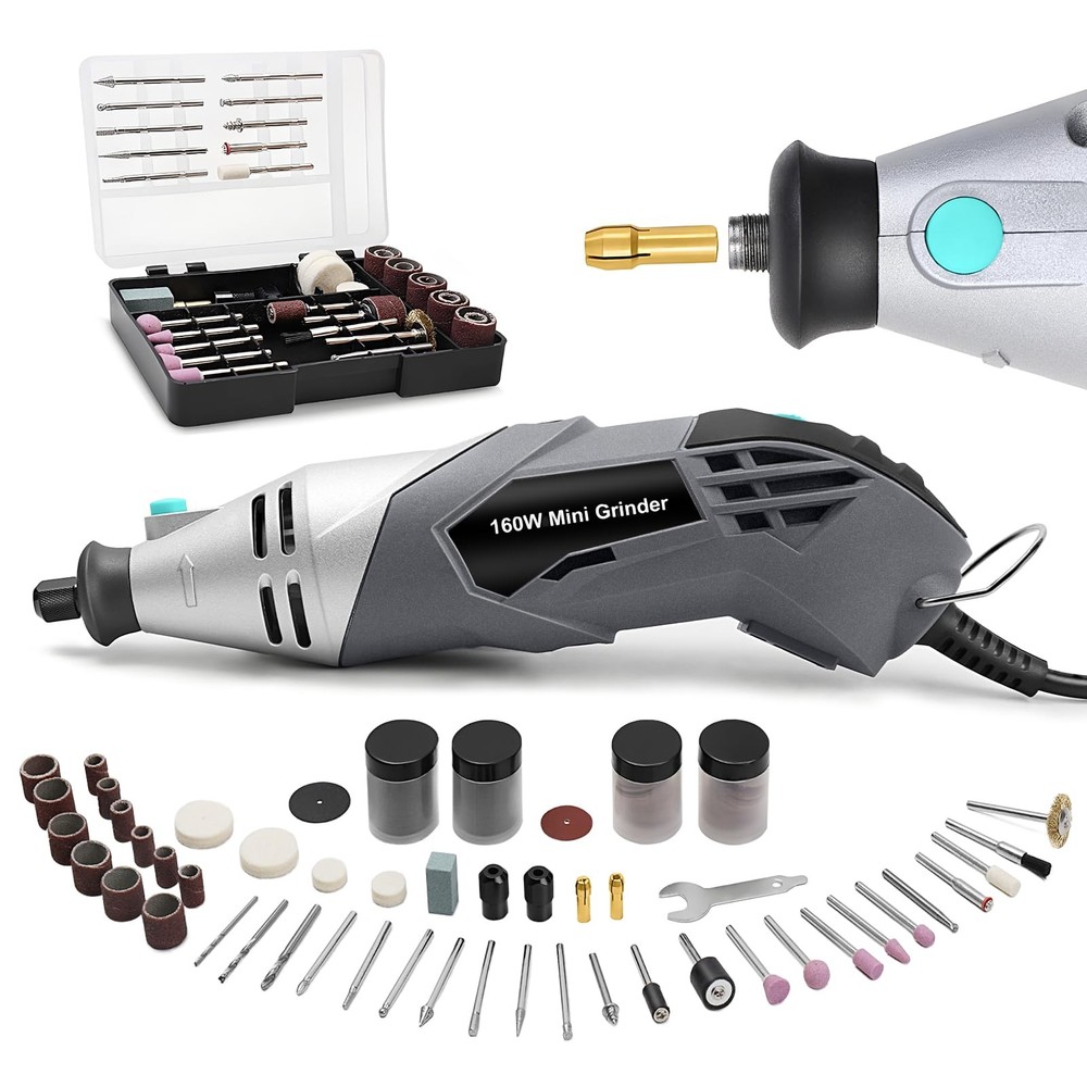 XSSIVE 160W Rotary Tool Kit with 195pcs Accessories, Variable Speed, Corded E...