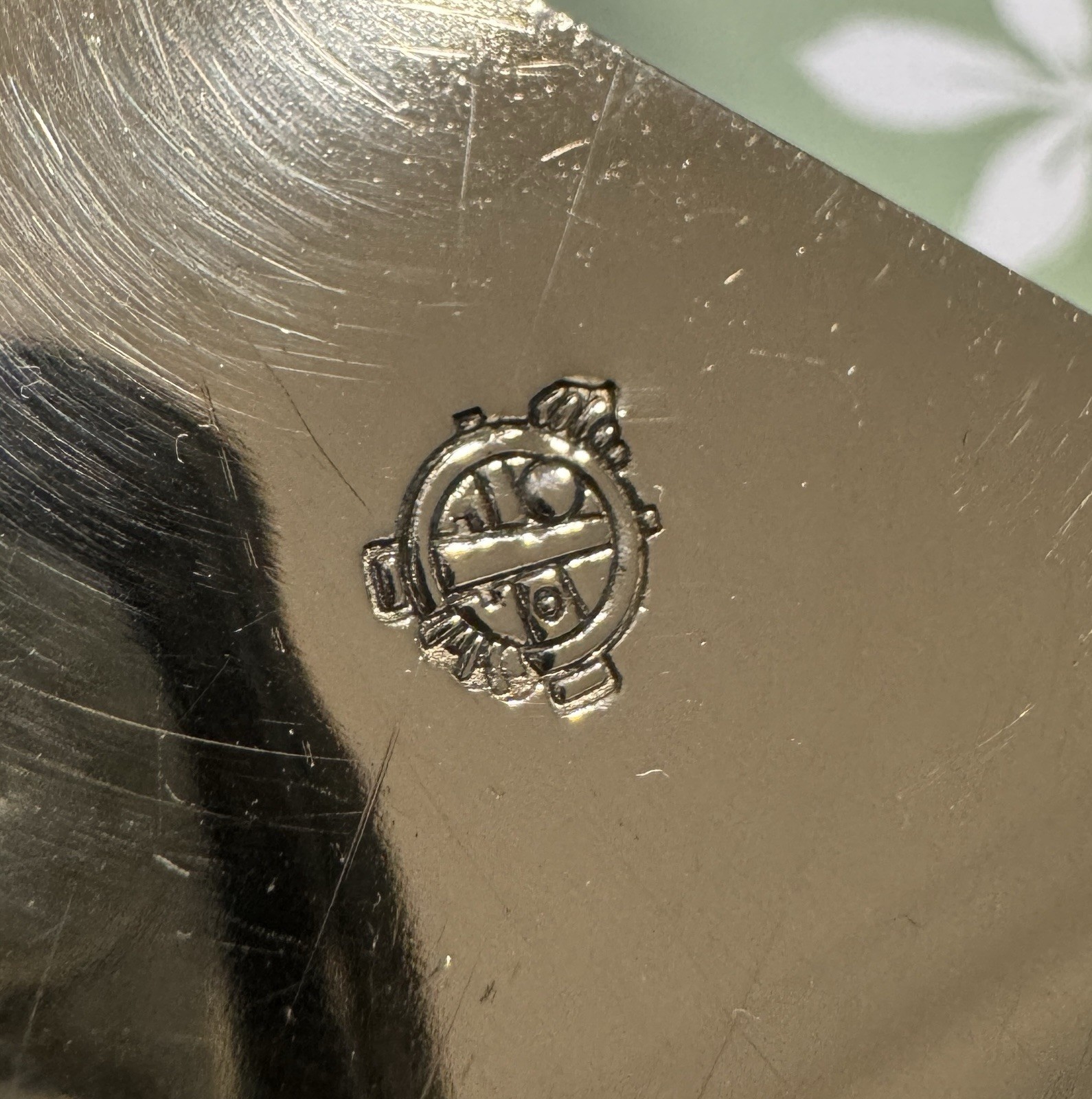 WWII 7/32 US Ordnance Department Crossed Cannon Inspector Cartouche Steel Stamp