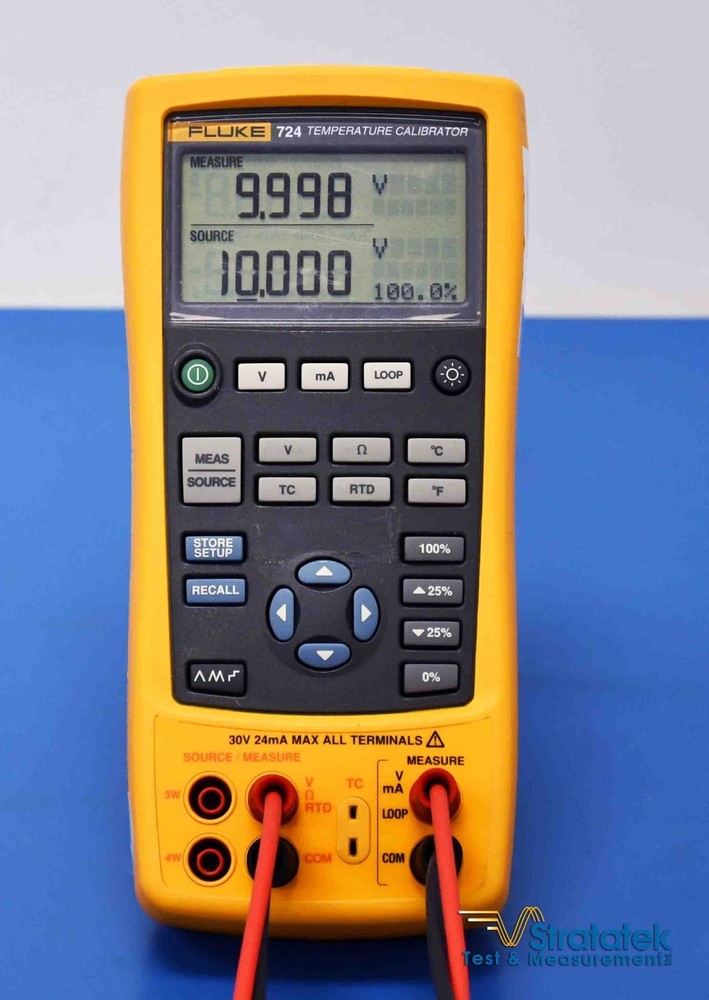 Fluke 724 Process and Temperature Calibrator NIST Calibrated with Data