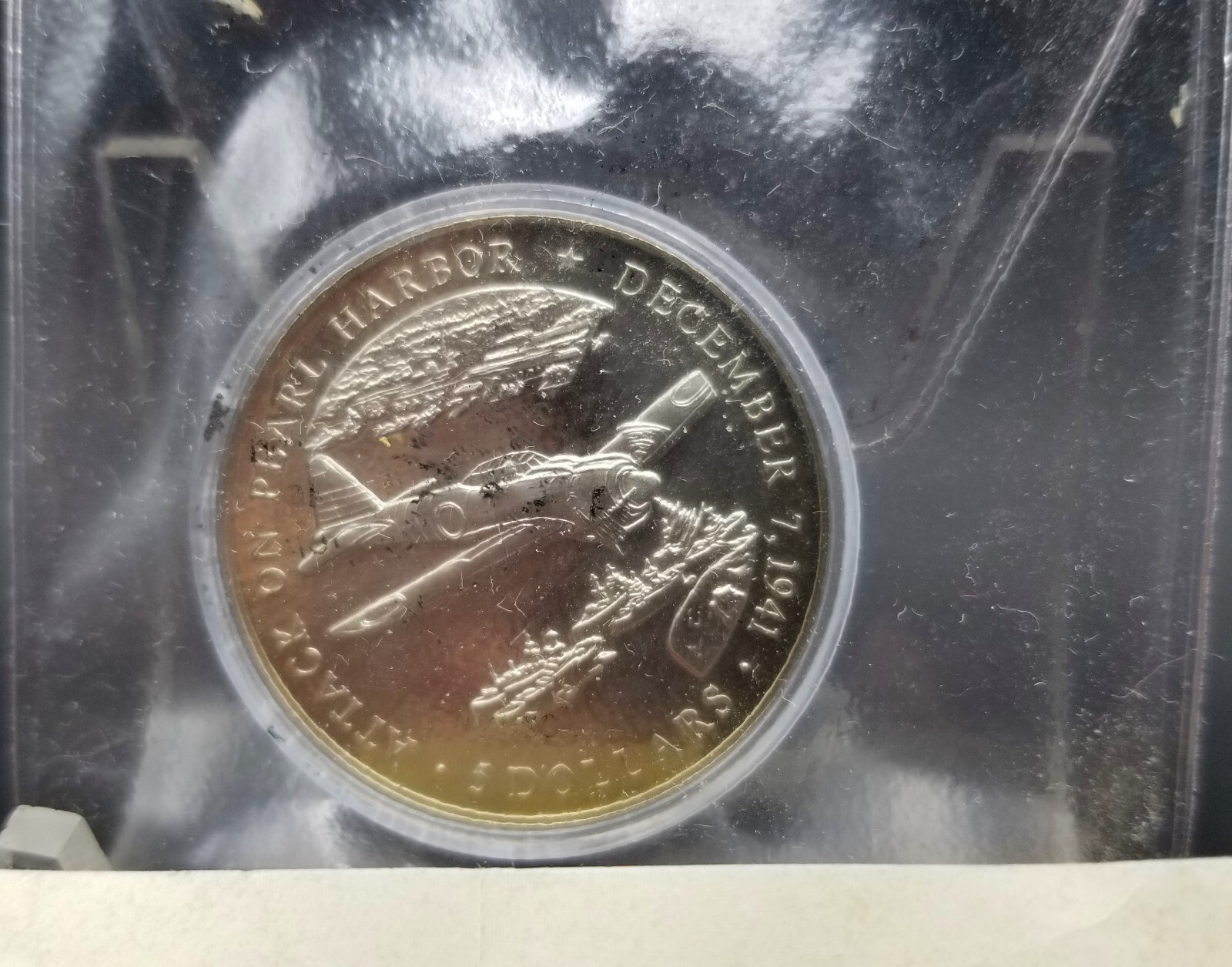 2000 Liberia 5 Dollars Attack on Pearl Harbor Uncirculated BU Coin #12151