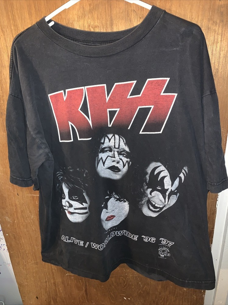 RARE Vintage Kiss Alive Worldwide 96 97 Tour Got The Best T Shirt Size XL GREAT