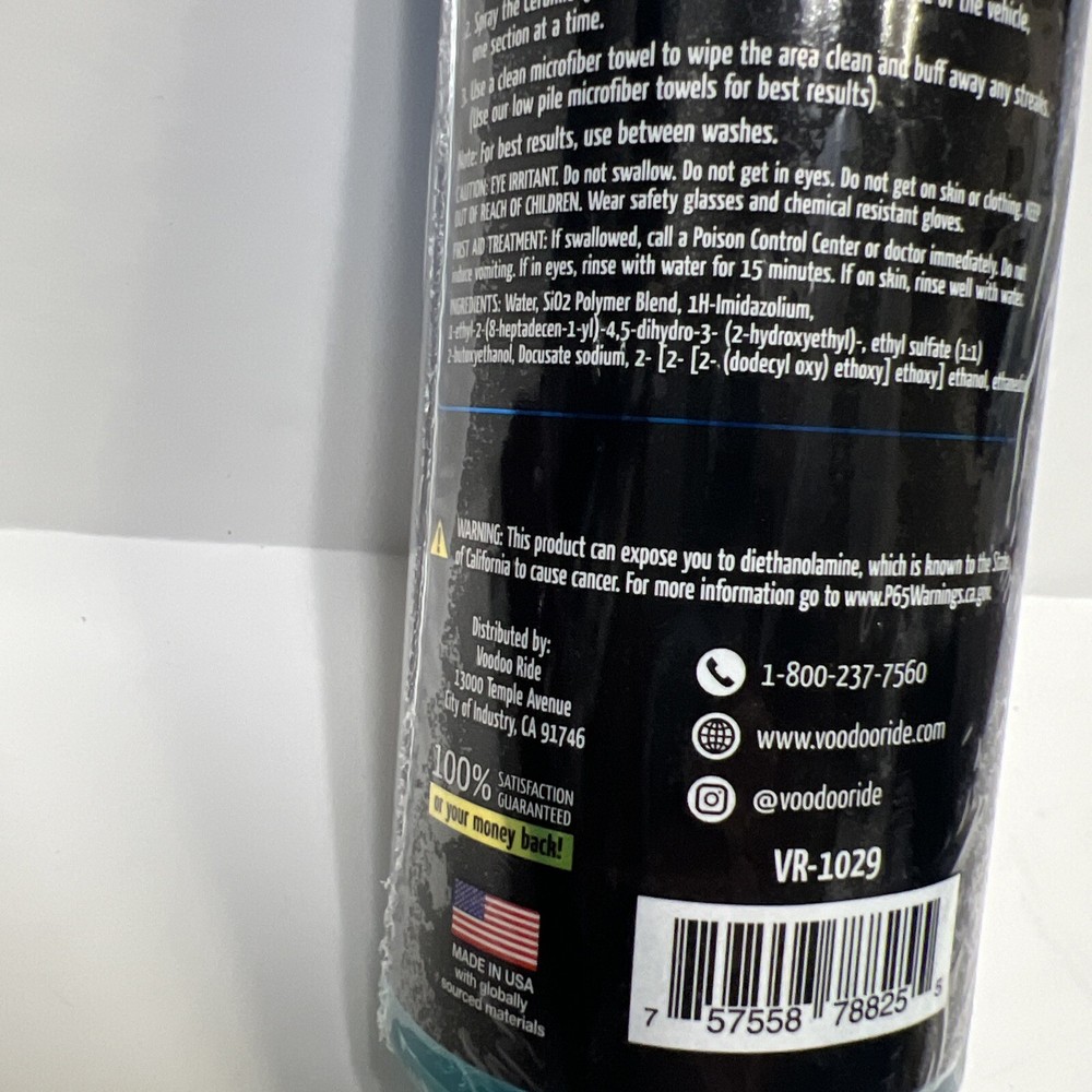 Quick Detailer Protectant Ceramic Voodoo Ride 16 Oz