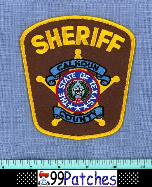 CALHOUN COUNTY SHERIFF TEXAS Police Shoulder Patch STATE SEAL 9D