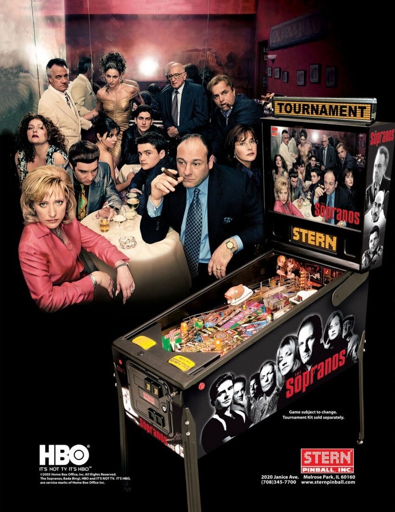 Sopranos Pinball Machine Stern Flyer