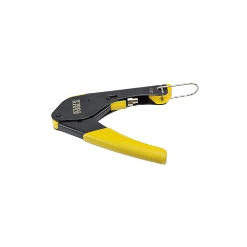 Klein Tools 80151 Coax Cable Compression Crimper and Stripper Set with Yellow