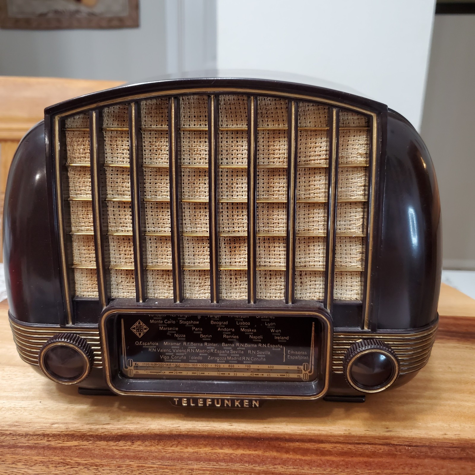 Ultra Rare Vintage 1954 Telefunken U-1515 Marimba Radio - Very Nice Works