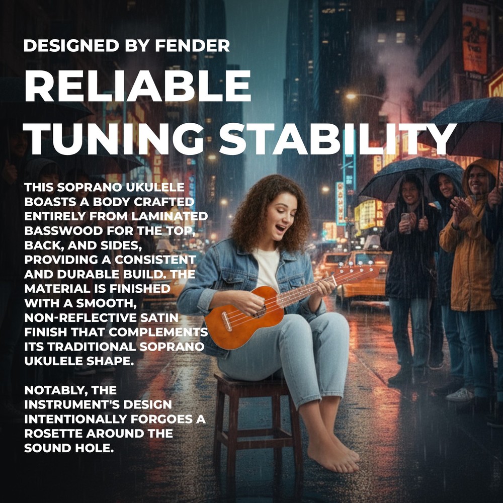 Fender Venice Soprano Ukulele - Natural