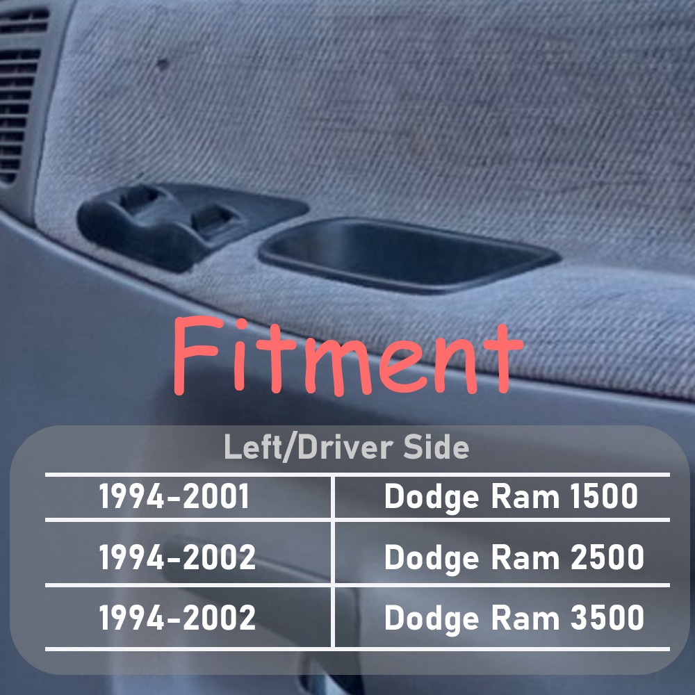 For 1994-2002 Dodge Ram 2500 3500 Left & Right Inner Front Door Pull Handle Cup