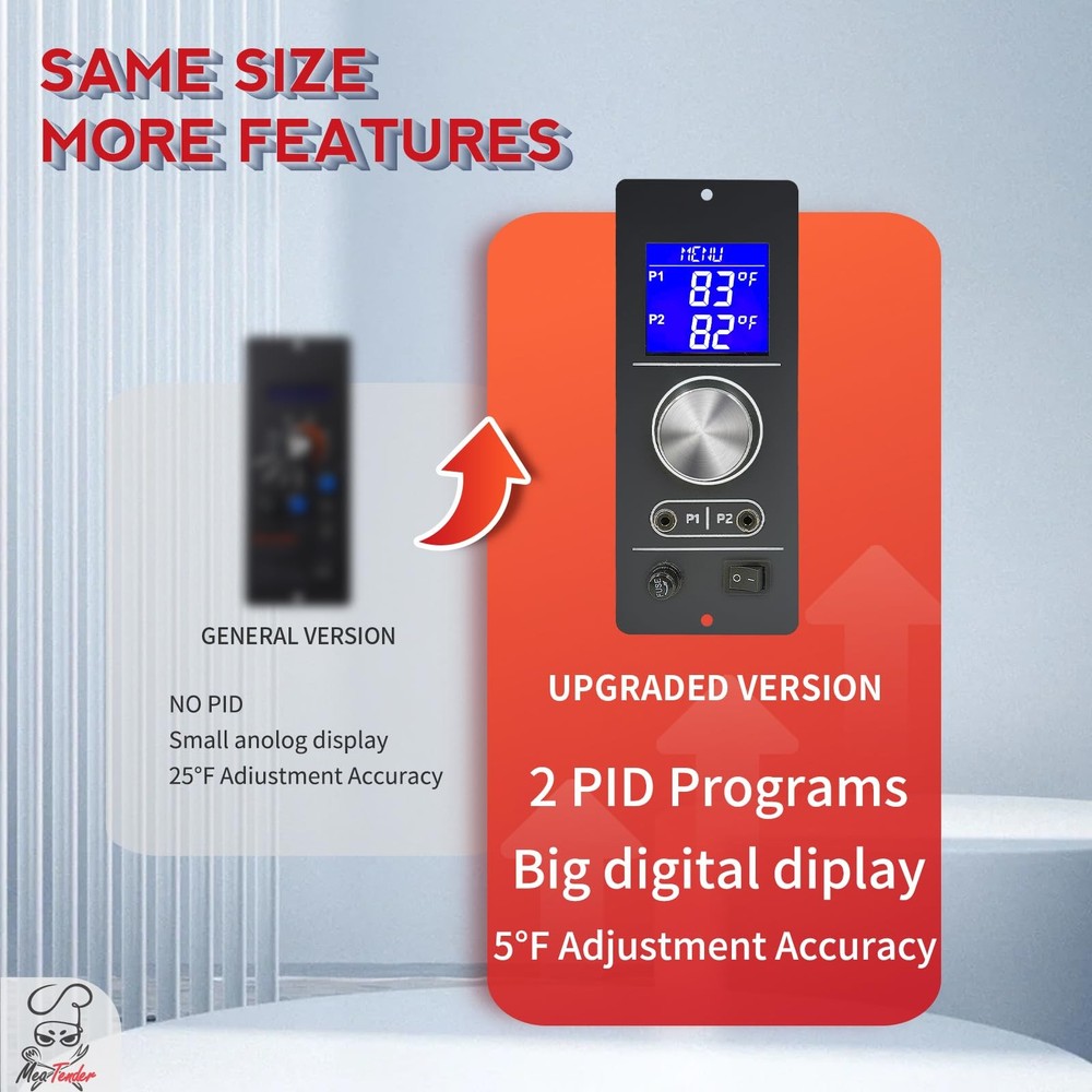 Meatender Gen 2 Retro Fit Non-WiFi PID Pellet Grill Controller, Controller