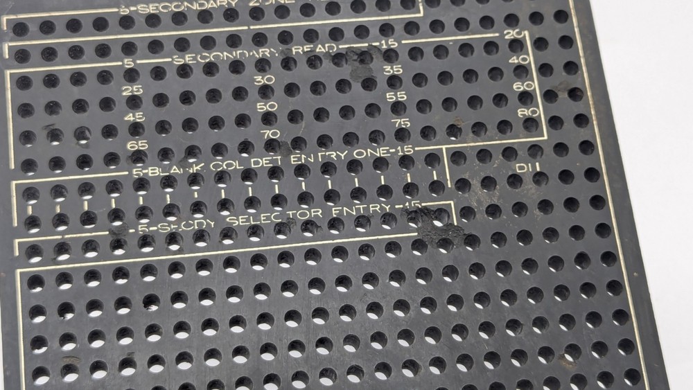 Vintage IBM 601059 MACHINE Plugboard Control Panel FOR DISPLAY