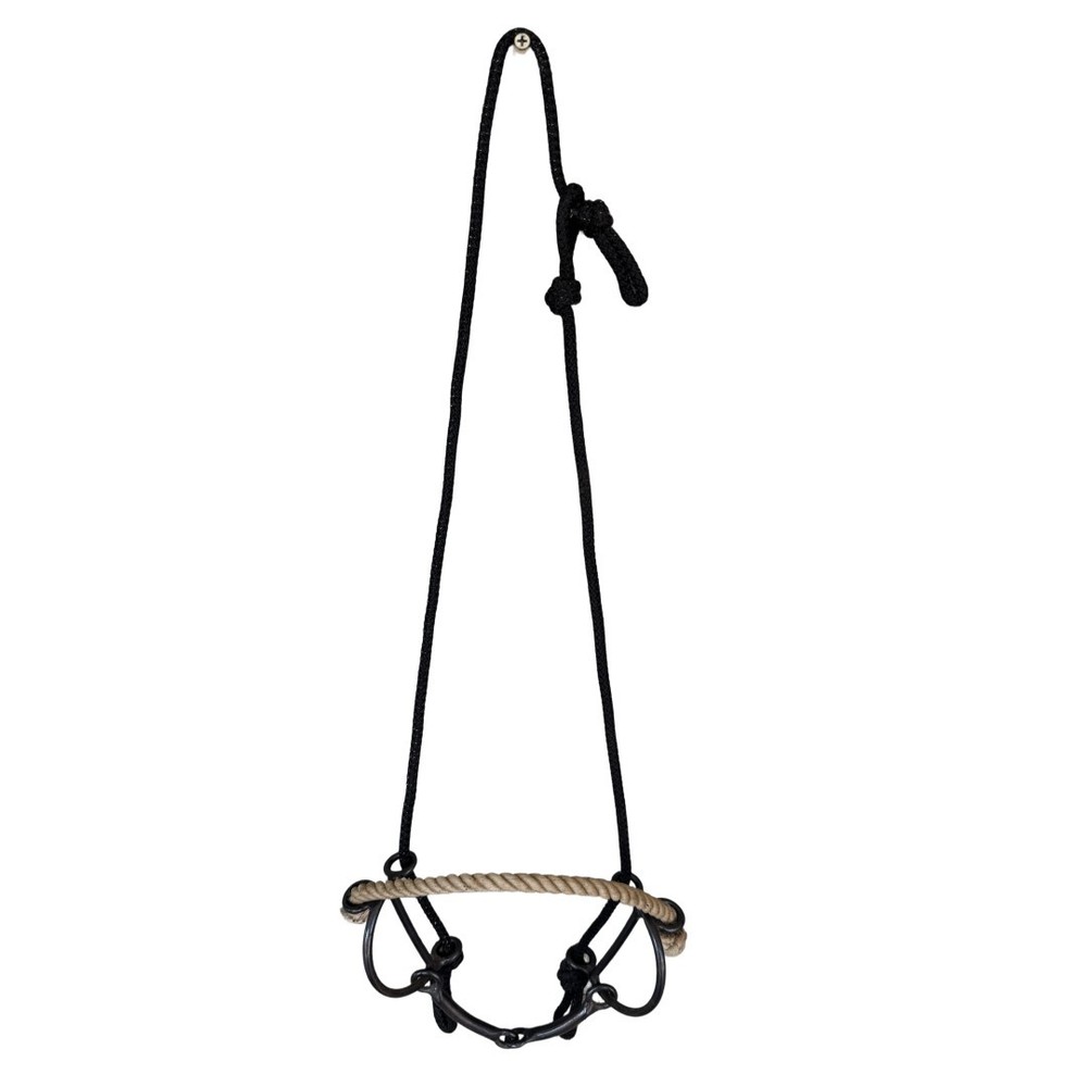 Smooth Snaffle Rope Nose Sliding Draw Gag Headstall – 5" Snaffle