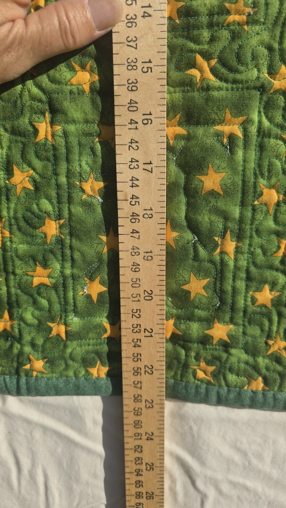 Pretty Handmade Patchwork Quilt Wall Hanging or Table Mat Garden Vegetables