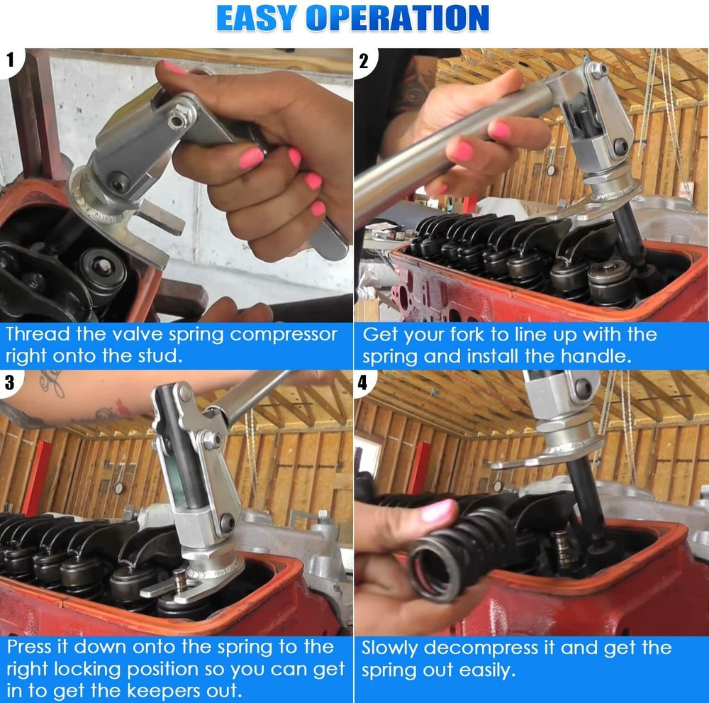 66784 Stud Mount Valve Spring Compressor Remove & Install Valve Spring
