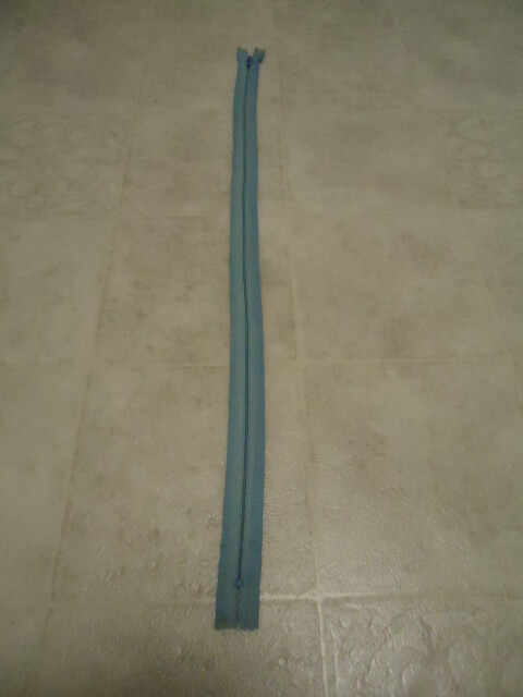 Light Blue Polyester 22” Zipper
