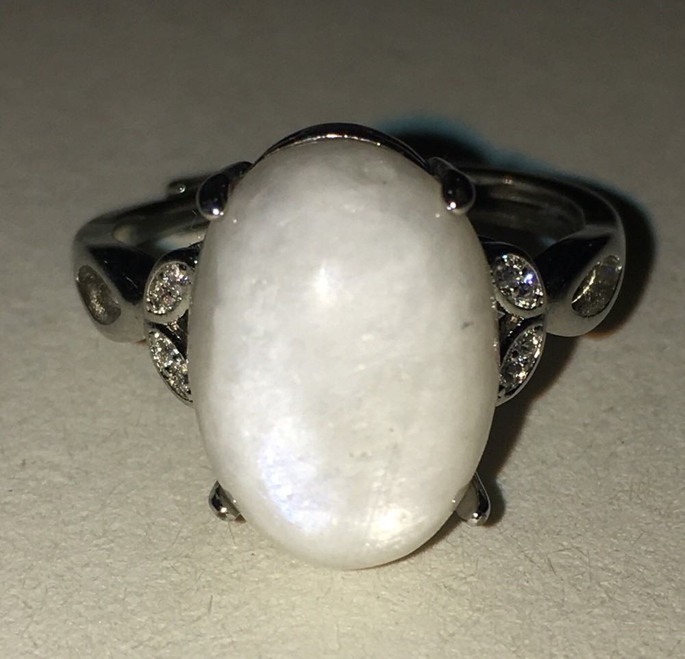 moonstone ring adjustable to size 6 & 7