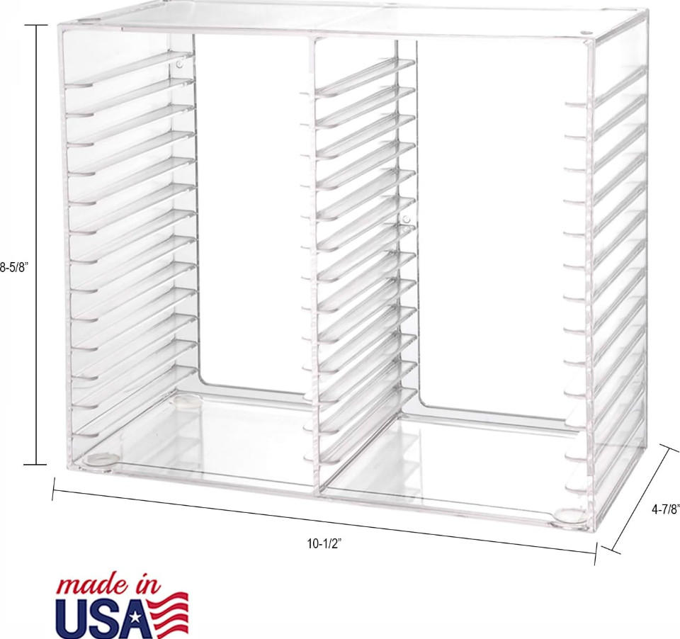 Clear Plastic CD Holder Storage Rack Stacking Tray DVD Disk Case Space Organizer