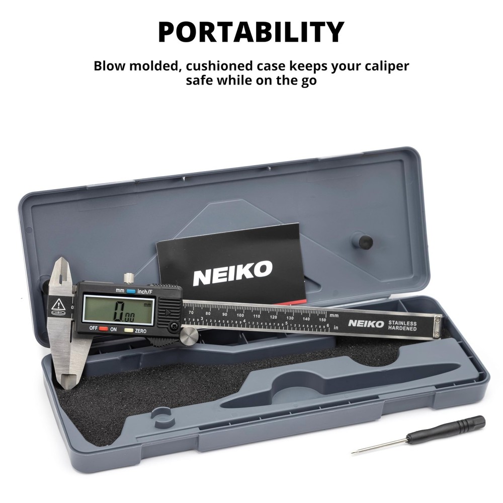 01407A Electronic Digital Caliper Measuring Tool, 0 - 6 Inches Stainless Stee...