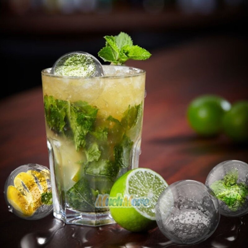 ICE Balls Maker Round Sphere Tray Mold Cube Whiskey Ball Silicone+Water Funnel