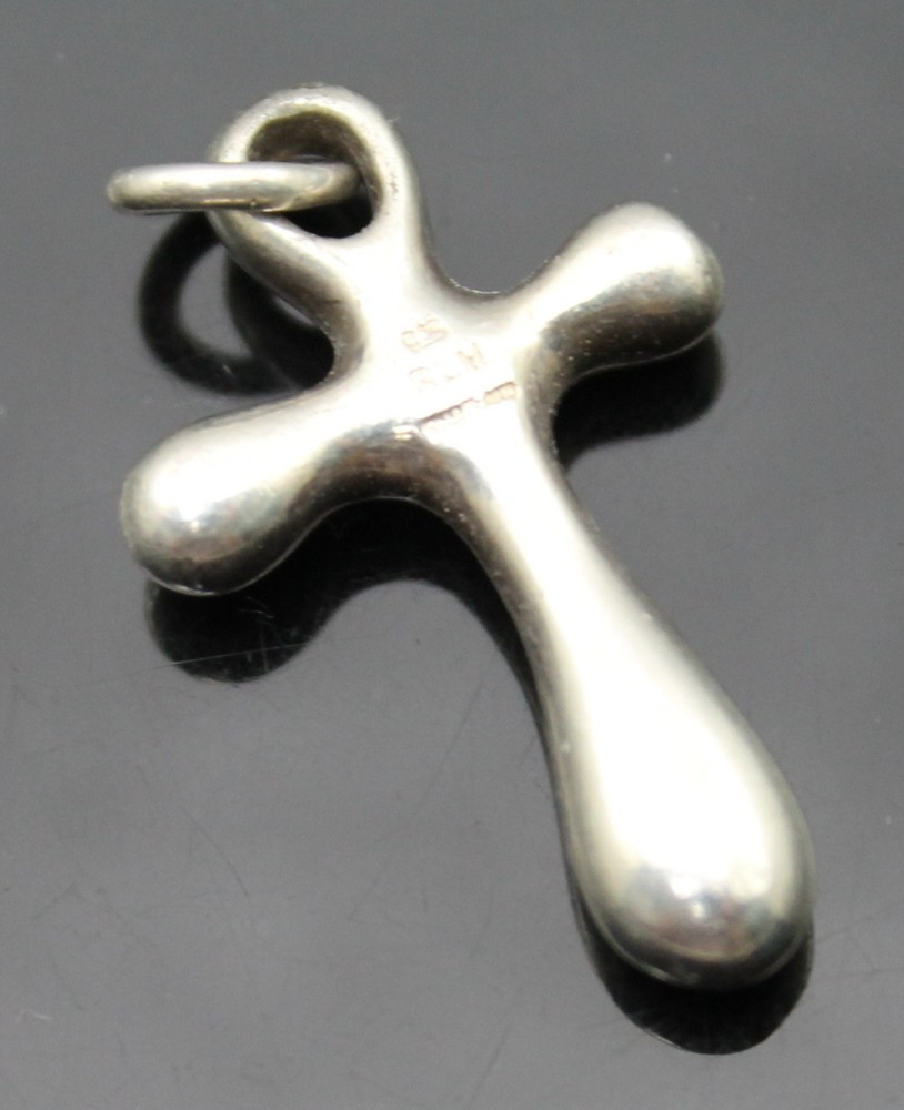 AUTHENTIC ROBERT LEE MORRIS RLM MODERNIST STUDIO STERLING SILVER CROSS PENDANT