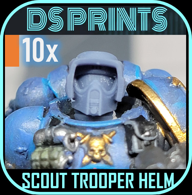 SCOUT TROOPER HELMETS (10x) compatable with SM marines