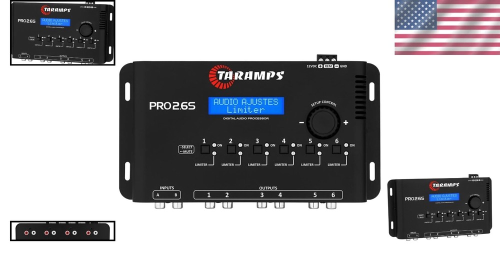 Car Audio Digital Signal Processor - Adjustable 6-Channel Equalizer, RCA Output-