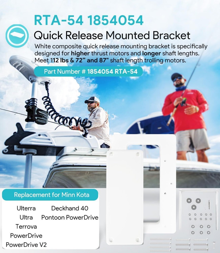 RTA-54 for Riptide Trolling Motor Composite Quick Release Bracket Mount 1854054