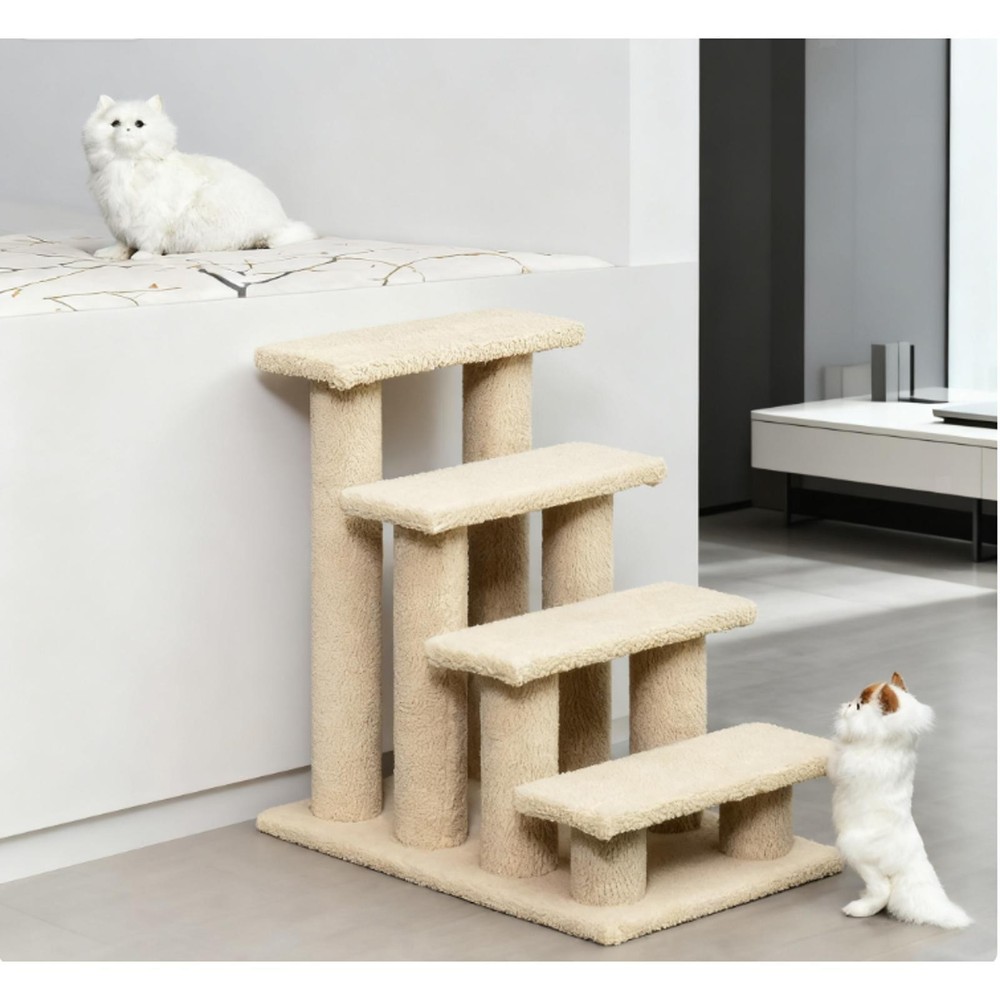 Cat Climbing Tower Structure Multi-level Cat Scratching Post with House and