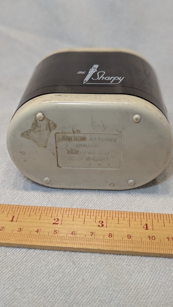 Vintage Sunbeam Mr. Sharpy Pencil Sharpener Battery Powered Tested Works