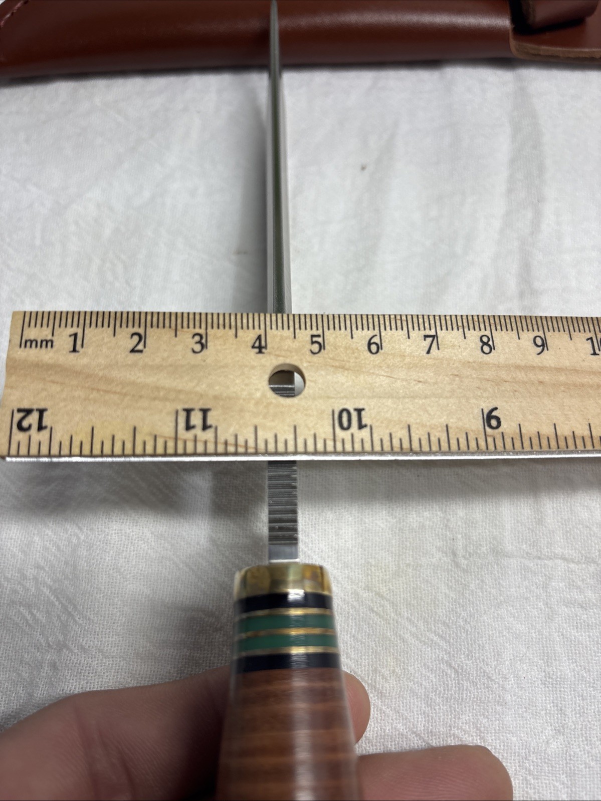 Remington Hunting Knife Fixed Blade Stacked Leather Handle Leather Sheath R15722