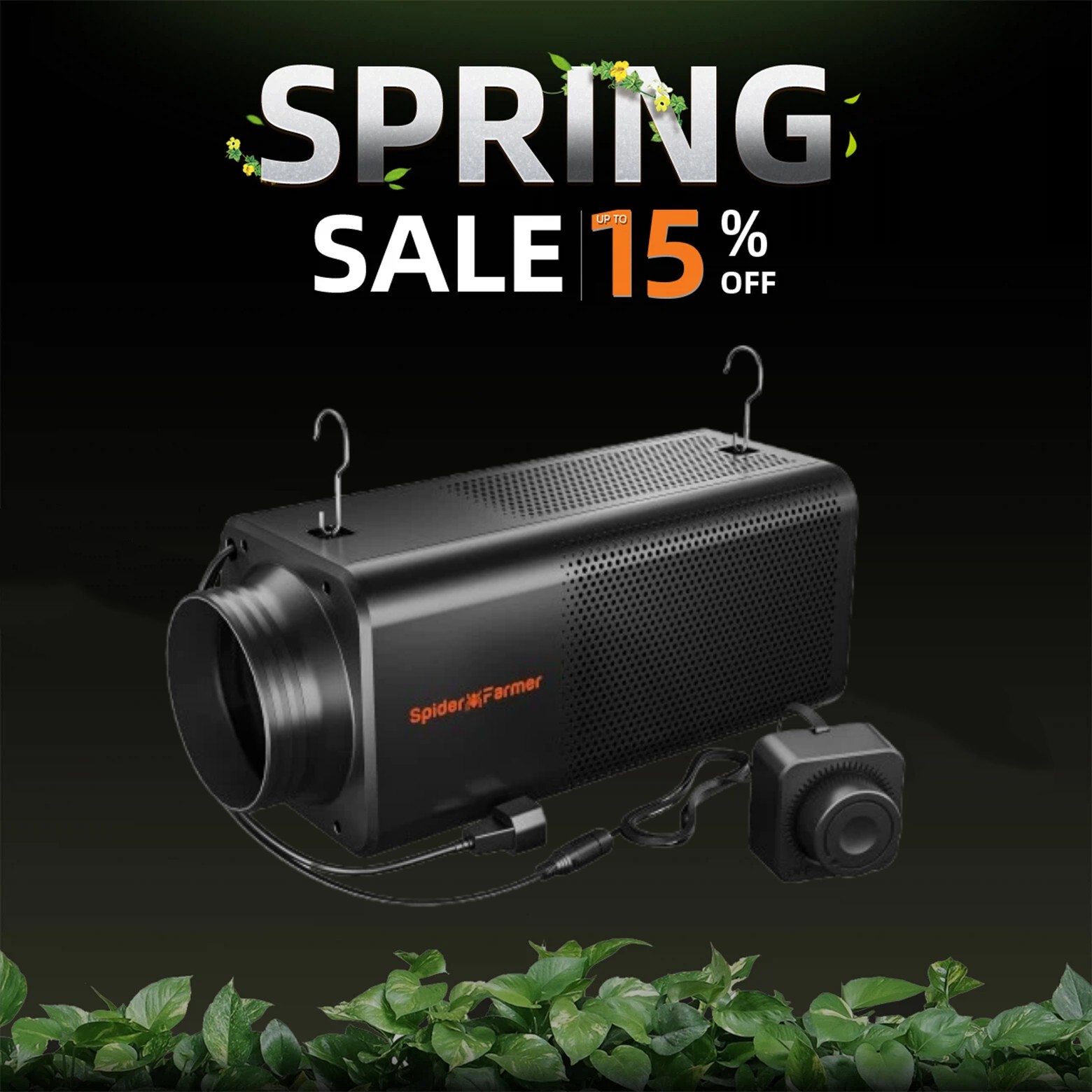 Spider Farmer 2-in-1 6" Inline Fan w/ Built-In Carbon Filter Ventilation System