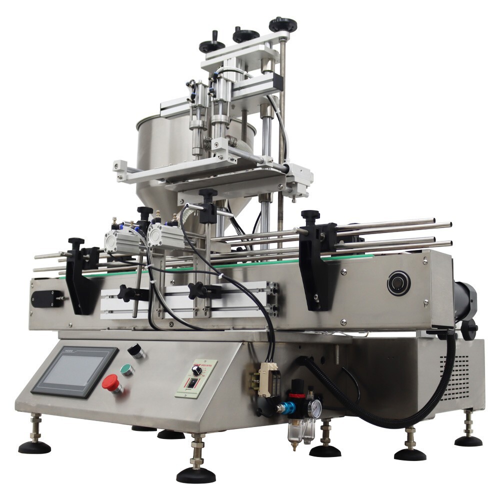 New Double Head 110V Desktop Fully Automatic Paste Filling Machine 100-1000ml