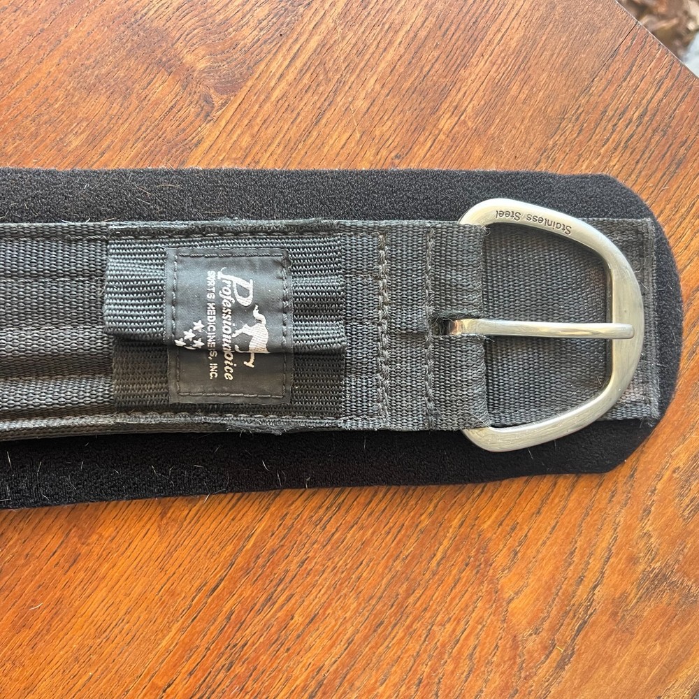 Professional's Choice Equine Black 34" Neoprene Cinch Hook & Loop Stainless
