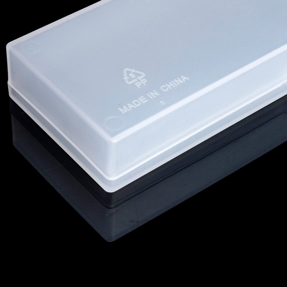 Qeuly 4 Pack 7.2" x 2.5" x 0.98" Small Rectangle Plastic Case Translucent