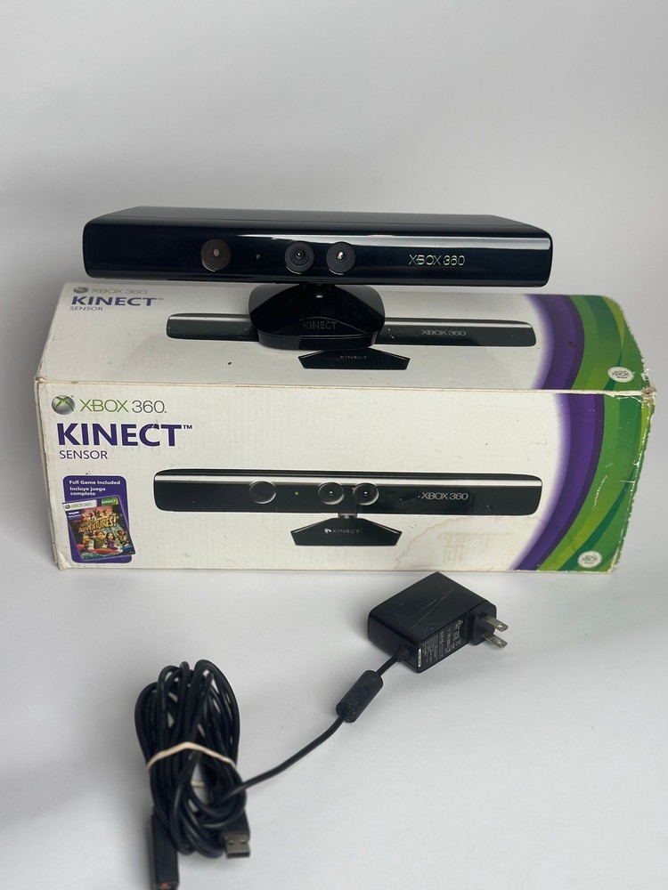 Xbox 360 Kinect Bundle - Sensor + Power Adapter + 11 Games + Box - Tested!