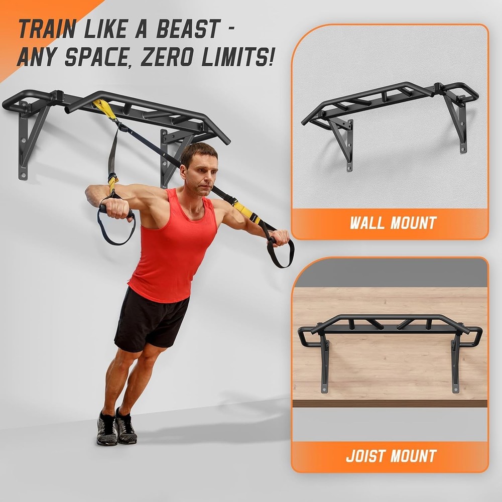 Heavy Duty Pull Up Bar with 14 Grip Positions, Strength Training Pull-Up Bars fo