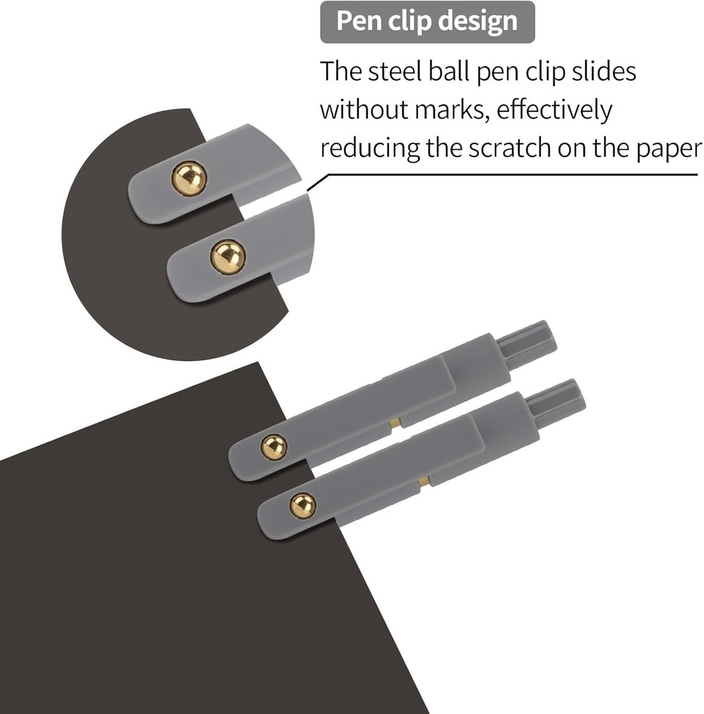 Quick-Drying Ink Rollerball Pens 24 Pcs Morandi-Black