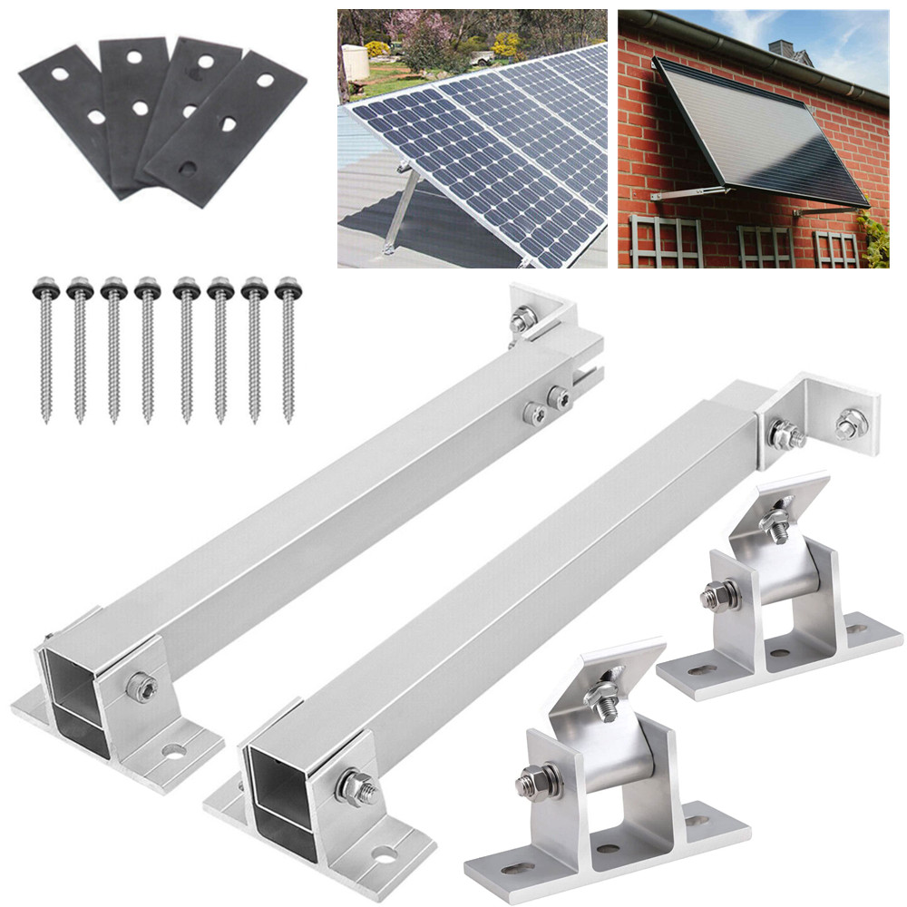 2x Adjustable Solar Panel Mounting Brackets Solar Panel Tilt Mount Bracket Stand