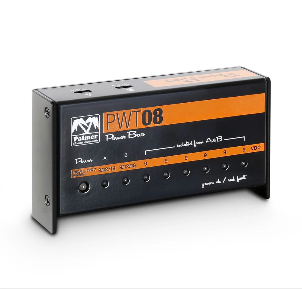 Palmer Universal Pedalboard Power Supply 8 Outputs 2 with Adjustable Voltage