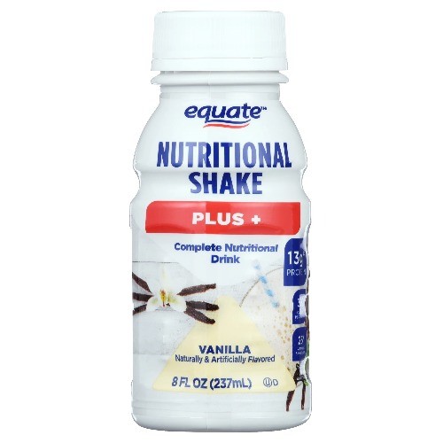 Equate Nutritional Shakes Plus, Vanilla, 8 fl oz, 24 Count