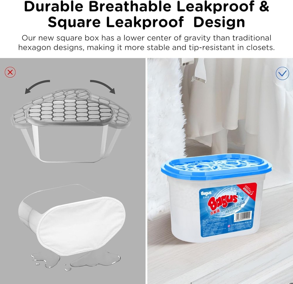 Moisture Absorbers Boxes 6 Pack 10.5 Oz Dehumidification Box Moisture Absorber
