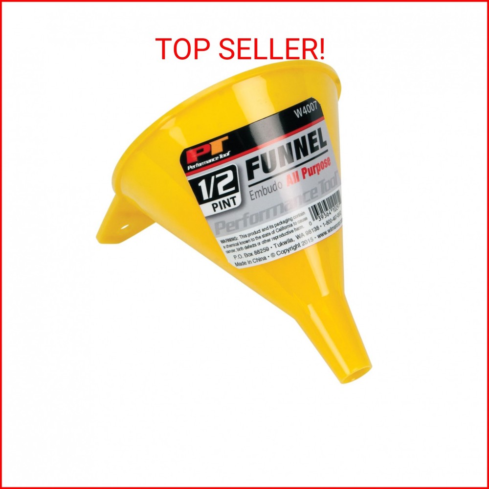 Performance Tool W4007 All Purpose Funnel, 1/2 Pint Capacity