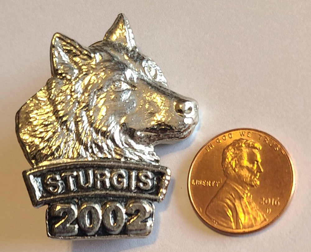 Vintage Sturgis Motorcycle Rally Wolf Pin