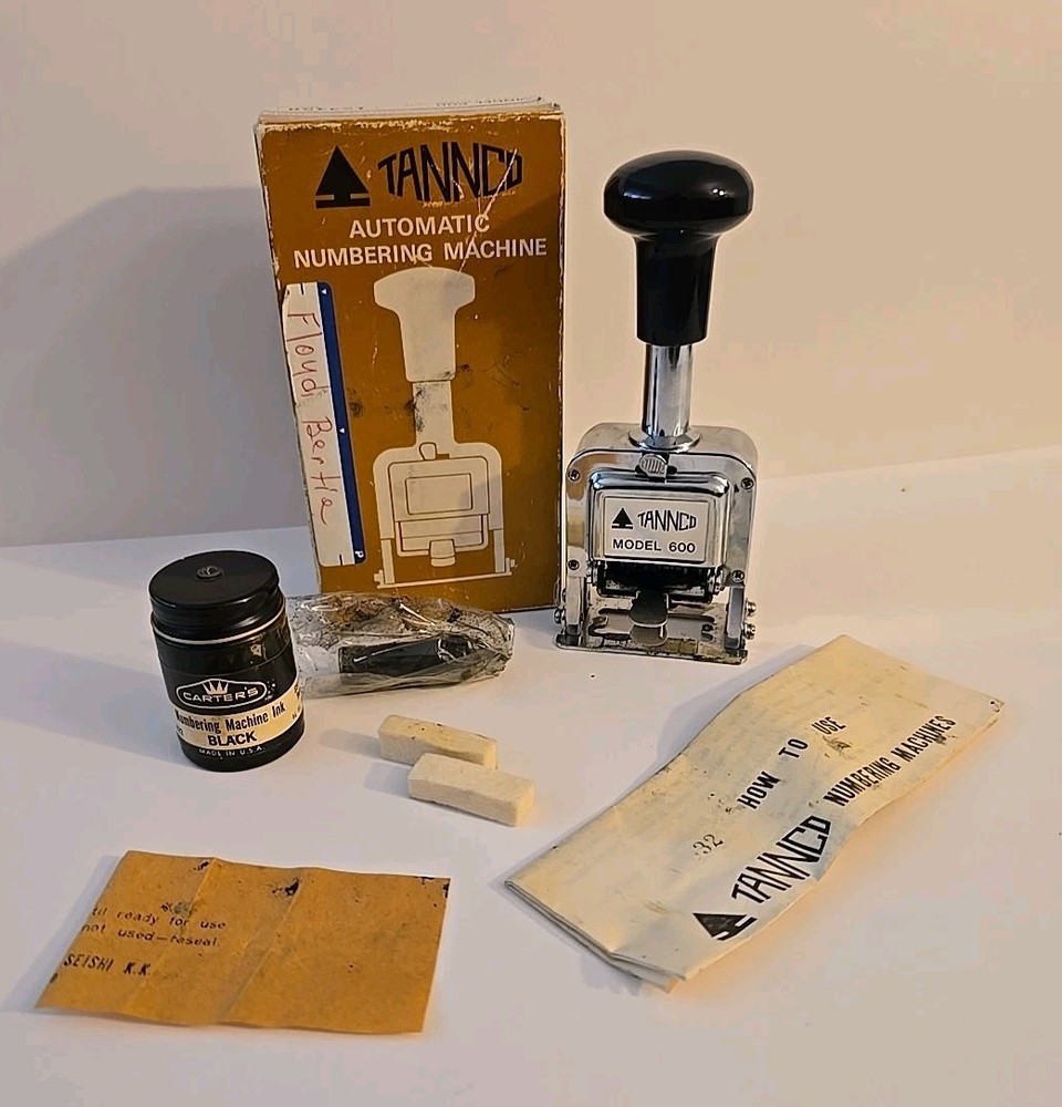 Vintage TANNCO Automatic Numbering Machine Model 600