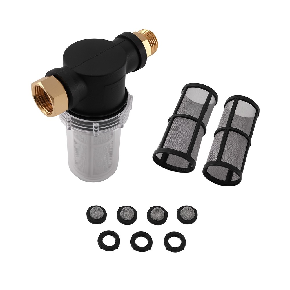 3/4" Inline Filter Brass Thread for Garden Hose Pressure Washer Cleaning