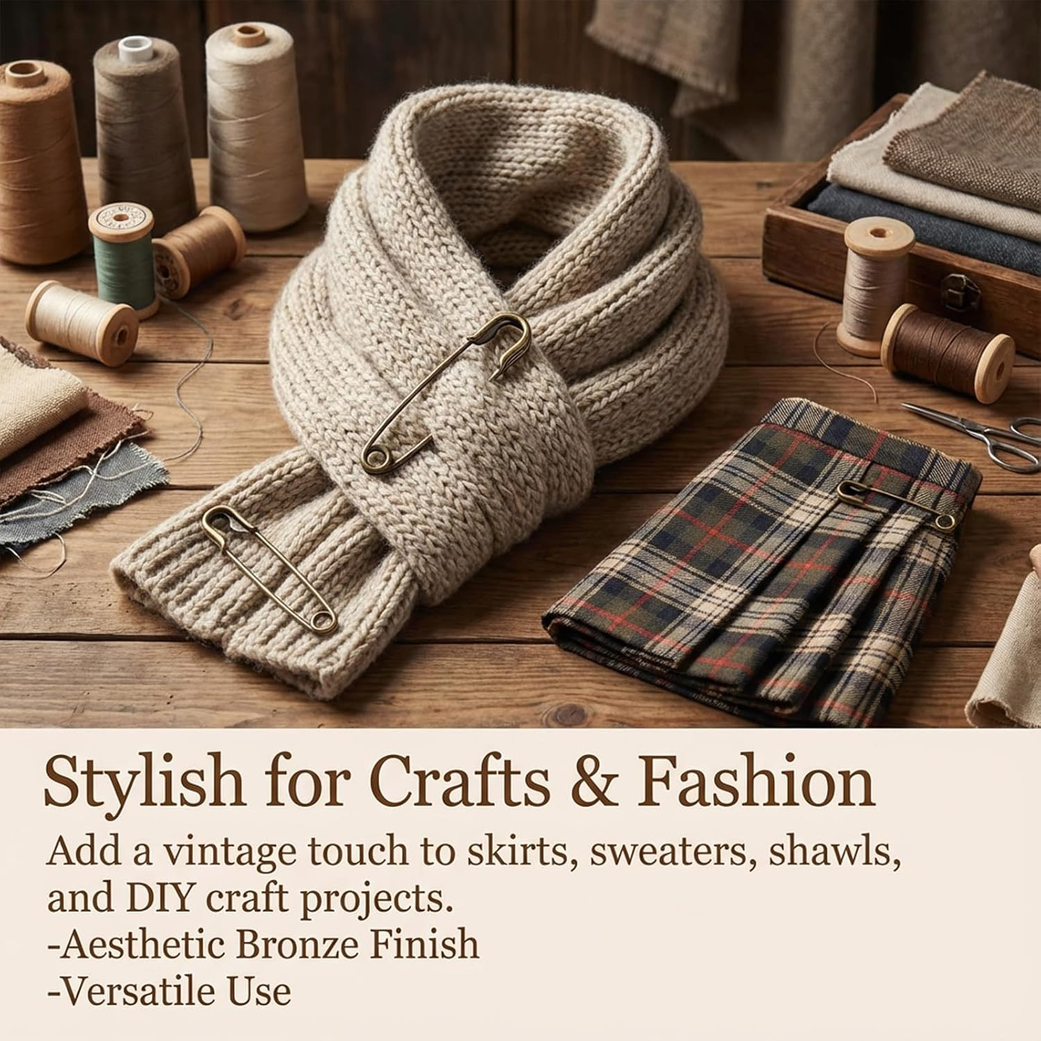 30 Pcs 2 Inch Heavy Duty Safety Pins, Large Safety Pins Brass Big Blanket Pin Di