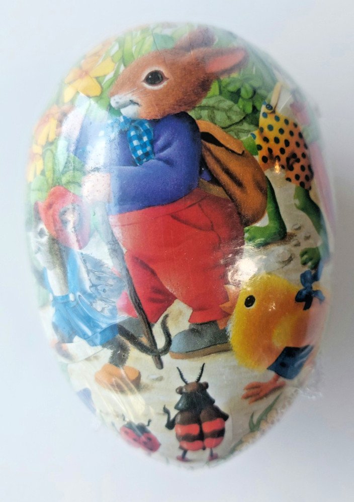 Vtg Easter Egg (4x3.5) PETER RABBIT & FRIENDS & CHICKS Mint Factory Sealed!