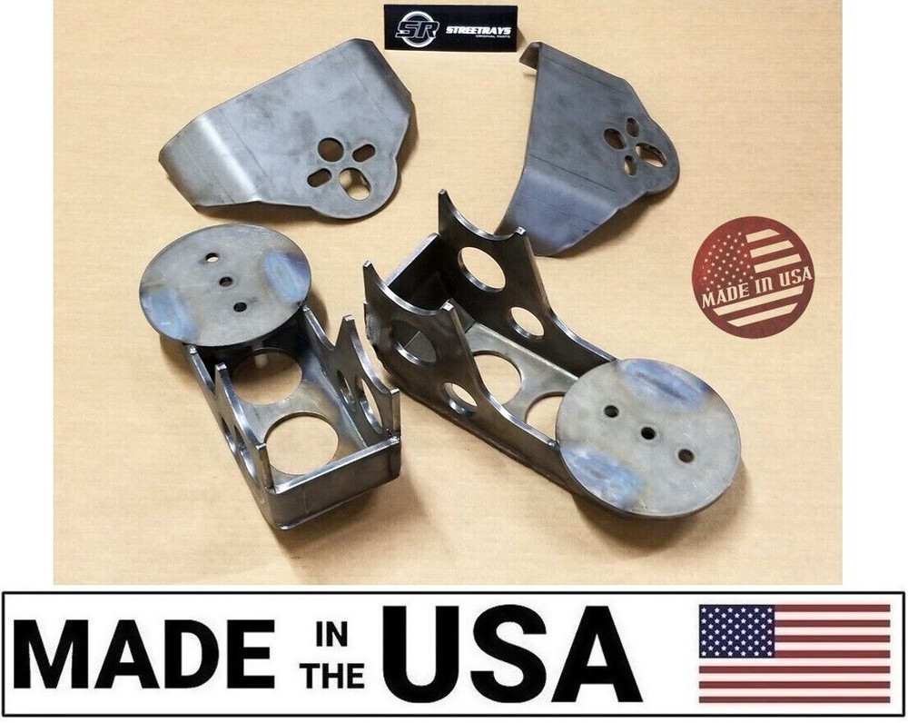 [SR] Rear Air Ride Upper & Lower Weld On Brackets Mount Behind Axle (Super Low)