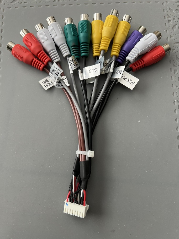 DUAL DV715B INPUT & OUTPUT AV RCA HARNESS New version 16 Pin plug